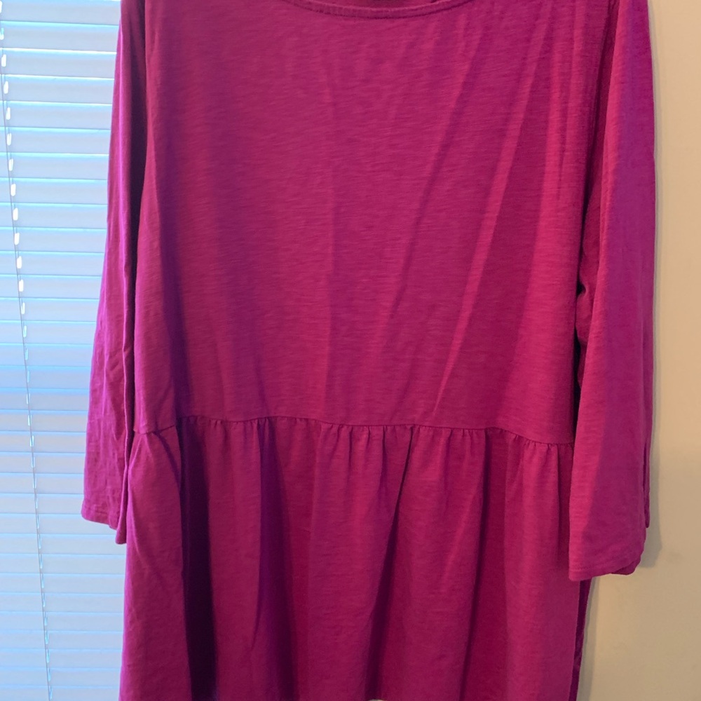 J. Jill Dark Fuchsia Long Sleeve Top